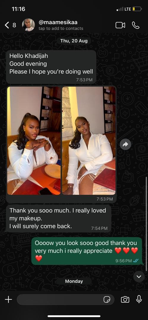 Client testimonial