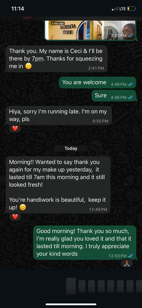 Client testimonial